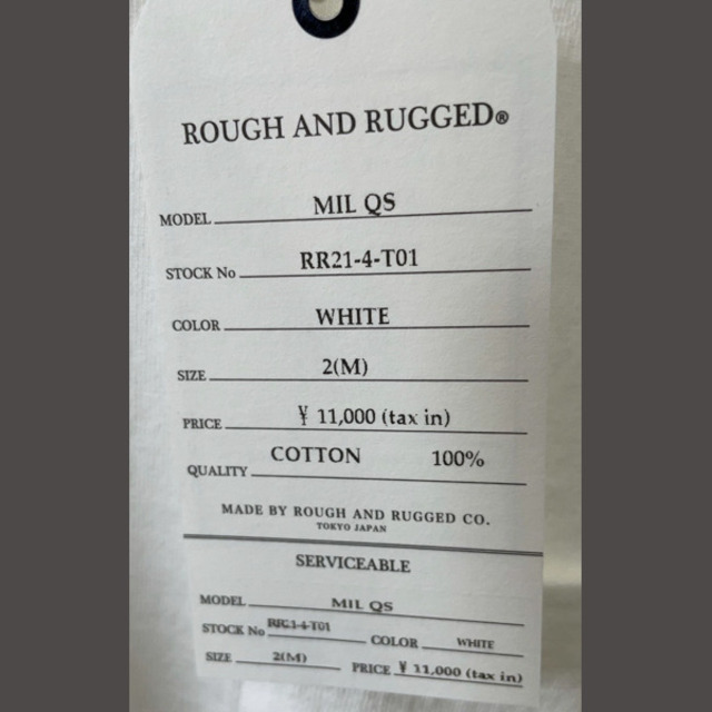 その他 ラフアンドラゲッド ROUGH AND RUGGED M 未使用品 2021SS 販売