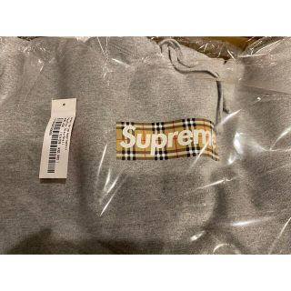 シュプリーム(Supreme)のSupreme®/Burberry® Box Logo Hooded グレー　S(パーカー)