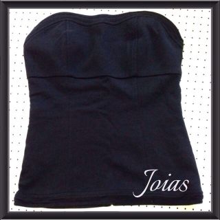 ジョイアス(Joias)のJoias♥︎ブラックコットンビスチェ(ベアトップ/チューブトップ)