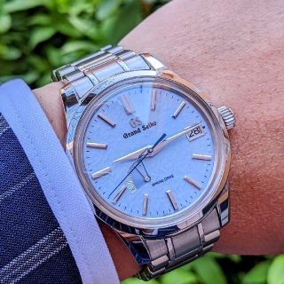 グランドセイコー(Grand Seiko)の雪白ブルー ブレス換装済 グランドセイコーエレガンススカイフレークSBGA407(腕時計(アナログ))