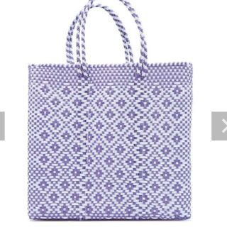 ビューティアンドユースユナイテッドアローズ(BEAUTY&YOUTH UNITED ARROWS)のMERCADO BAG - ROMBO - Purple / White(かごバッグ/ストローバッグ)