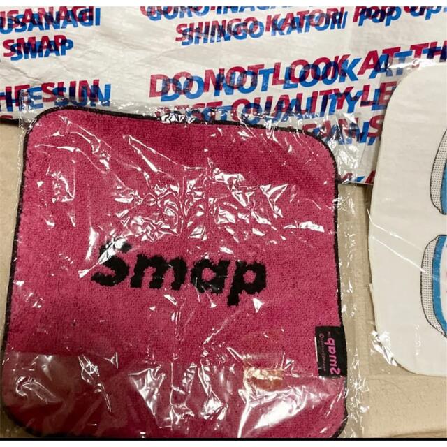 SMAP グッズ ミニハンカチ ショッピングバッグ 3点セット エンタメ/ホビーのタレントグッズ(アイドルグッズ)の商品写真