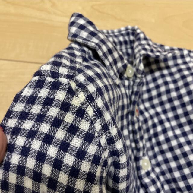 mikihouse(ミキハウス)のミキハウス　チェックシャツ　青　80サイズ キッズ/ベビー/マタニティのベビー服(~85cm)(シャツ/カットソー)の商品写真