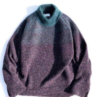 amachi. Gradation Knit（Green×Purple）(ニット/セーター)