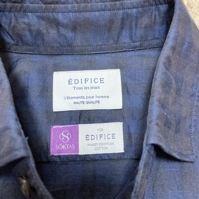 EDIFICE(エディフィス)のチェックシャツ　エディフィス　サイズ44 メンズのトップス(シャツ)の商品写真