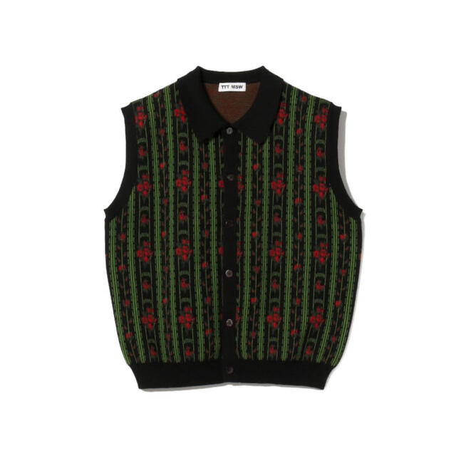 TTT_MSW Flower Jacquard Knit Vest