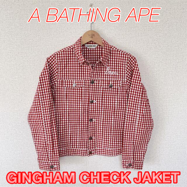 BAPE✨GINGHAM CHECK JAKET✨