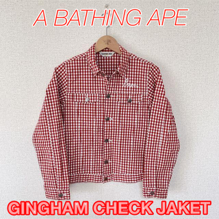 アベイシングエイプ(A BATHING APE)のBAPE✨GINGHAM CHECK JAKET✨(Gジャン/デニムジャケット)