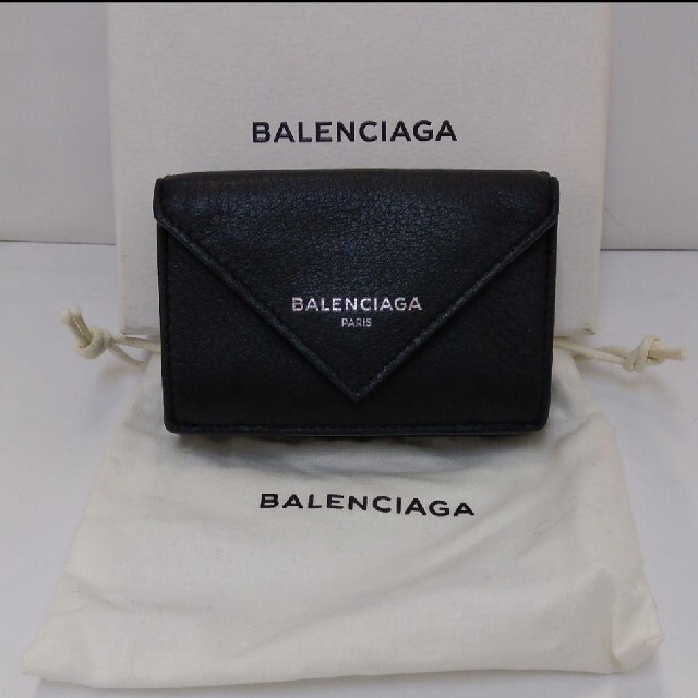 Balenciaga - 芸能人愛用バレンシアガ三つ折りミニウォレット財布美品