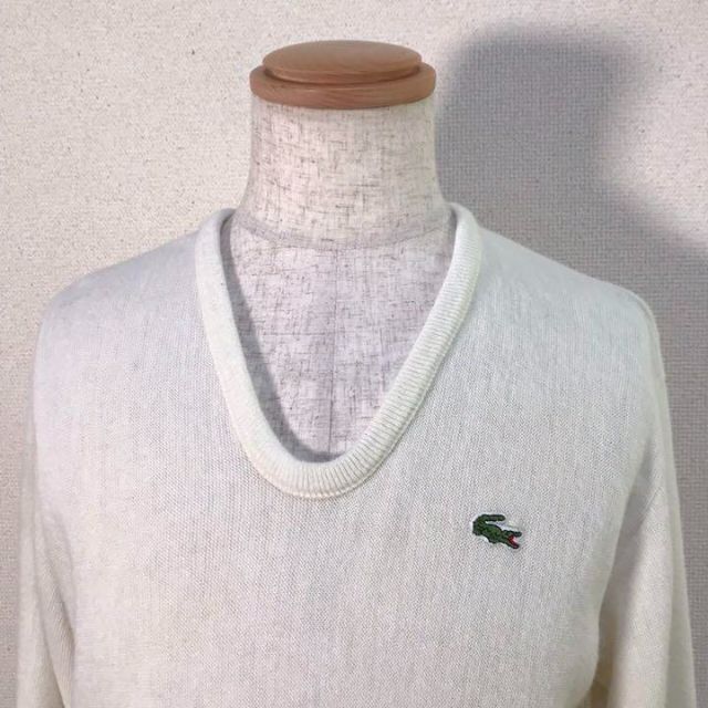 LACOSTE(ラコステ)の【IZOD LACOSTE】ラコステ　ワンポイント刺繍ロゴセーター　ニット　M メンズのトップス(ニット/セーター)の商品写真