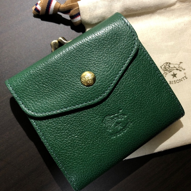 新品未使用】イルビゾンテ 二つ折り 財布 緑 グリーン | bar-evita.jp