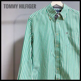 トミーヒルフィガー(TOMMY HILFIGER)のTOMMY HILFIGER トミーヒルフィガー　ストライプ　長袖シャツ　切替(シャツ)