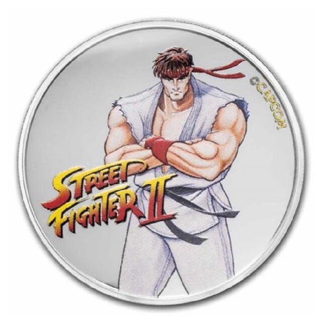 滞留　2021　ストリートファイター RYU　30周年記念　1オンス銀貨パンダ銀貨