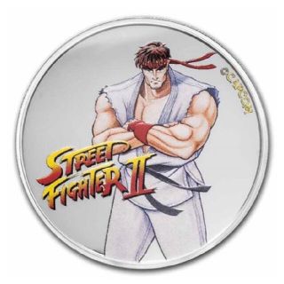 カプコン(CAPCOM)の2021　ストリートファイター RYU　30周年記念　1オンス銀貨(金属工芸)