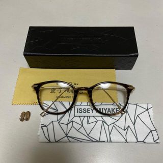 イッセイミヤケ(ISSEY MIYAKE)のイッセイミヤケ × 金子眼鏡 WELLINGTON-Ⅱ ブラウン ゴールド(サングラス/メガネ)