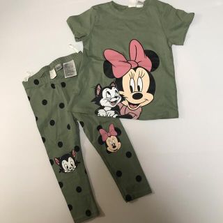 エイチアンドエム(H&M)の新品✨80 ミニーちゃん♡Tシャツレギンス2点セットH&M(Ｔシャツ)