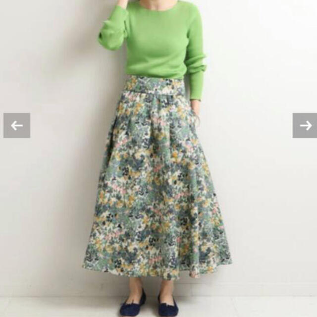 IENA(イエナ)のIENA イエナ  かすれフラワーギャザースカート　サイズ38 レディースのスカート(ロングスカート)の商品写真