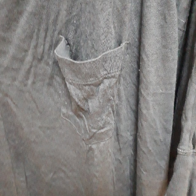 UNIQLO(ユニクロ)のユニクロ×NINE dxcのポケット付き肩あきドルマン七分袖カットソーSサイズ レディースのトップス(カットソー(長袖/七分))の商品写真