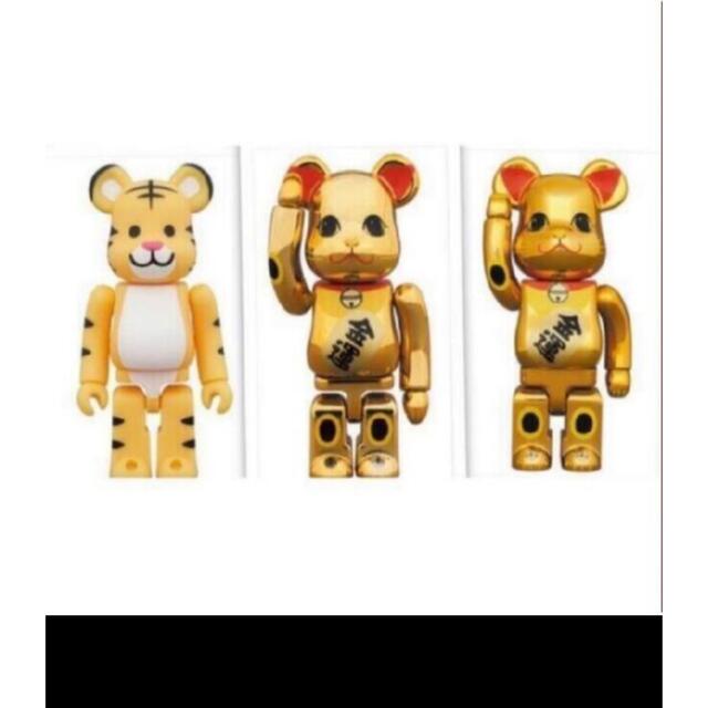 BE@RBRICK  招き猫　金メッキ参　干支　寅　100 400フィギュア