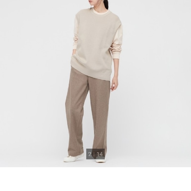 UNIQLO(ユニクロ)のユニクロ　ウォッシャブルオーバーサイズニットベスト レディースのトップス(ベスト/ジレ)の商品写真