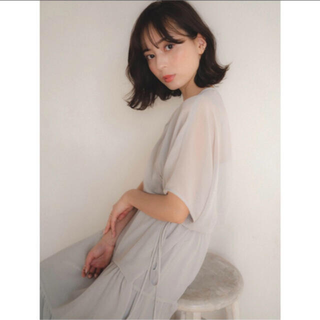 NOBLE×CACHEC 楊柳カシュクールティアードワンピース