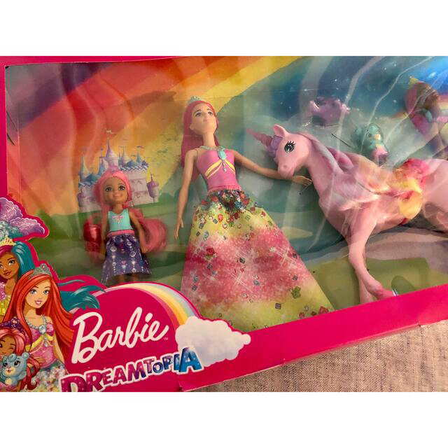 Barbie(バービー)の新品⭐️Barbieバービー　ドリームトピア　ユニコーン　人魚⭐️ エンタメ/ホビーのおもちゃ/ぬいぐるみ(キャラクターグッズ)の商品写真