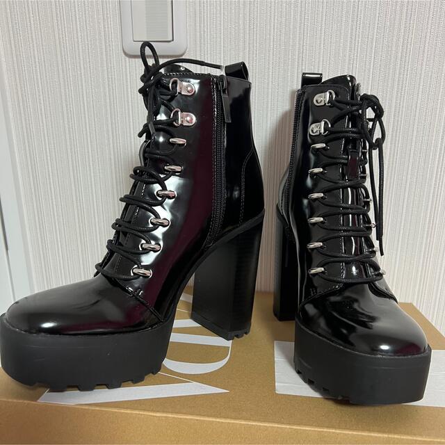 ZARA(ザラ)のZARA ザラ　ハイヒールブーツ 38 mountain boots black レディースの靴/シューズ(ブーツ)の商品写真