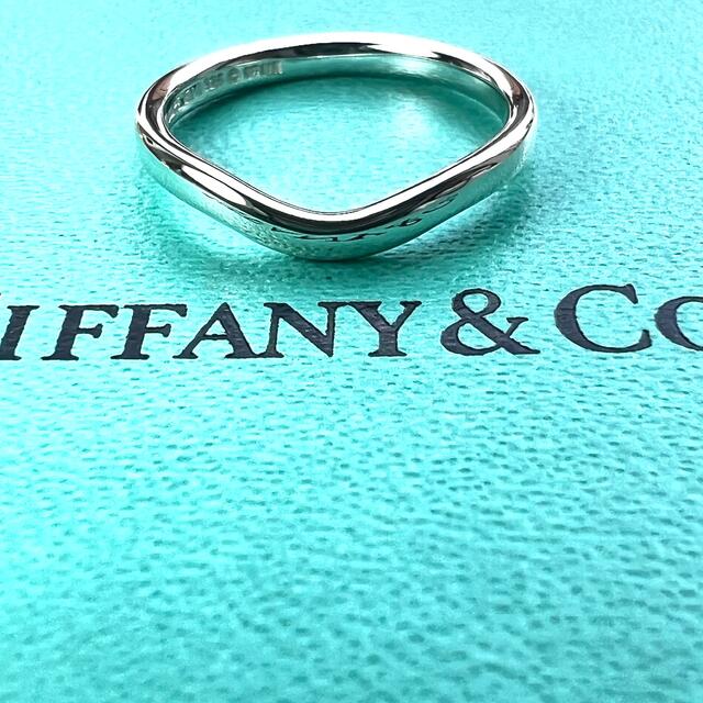 最先端 TIFFANY カーブドバンド リング 正規品 リング(指輪