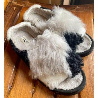 完売しました。。。✨美品✨23.5cm相当✨UGG✨パッチワーク ファーサンダル