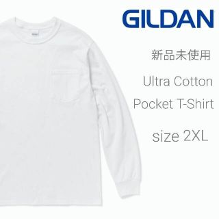 ギルタン(GILDAN)の新品未使用 ギルダン ウルトラコットンポケット付 長袖Tシャツ ホワイト XXL(Tシャツ/カットソー(七分/長袖))