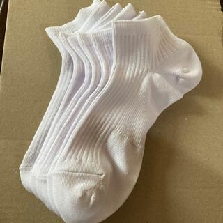 シマムラ(しまむら)の白靴下　ショート　3足　25〜27cm(ソックス)