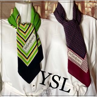 サンローラン(Saint Laurent)のサンローラン　YSL シルクスカーフ　2枚セット(バンダナ/スカーフ)