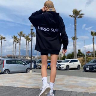 STUSSY - ストリート系☆LUSSO SURF ビッグロゴパーカー Sサイズ☆ロン