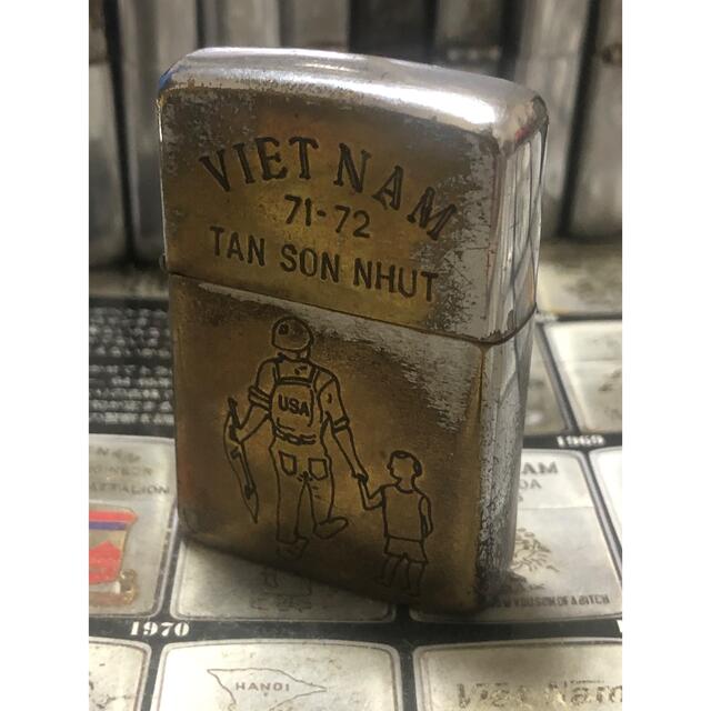 本日特価】 本物 1974年製ベトナムジッポー 兵士と子供 kids-nurie.com