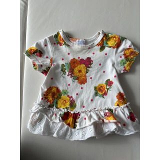 ハッカベビー(hakka baby)のハッカベビー　hakkababy 花柄トップス(Ｔシャツ)