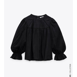 ザラ(ZARA)のZARA エンブロイダリー　コットン　シャツ(シャツ/ブラウス(長袖/七分))