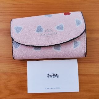 コーチ(COACH)の新作☆大人気商品(^o^)可愛い♡COACH６レーンハートキーケースピンク(キーケース)