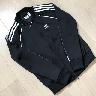 アディダス(adidas)の[良品]アディダスオリジナルス トラックジャケット ワンポイント 黒x白Lサイズ(その他)