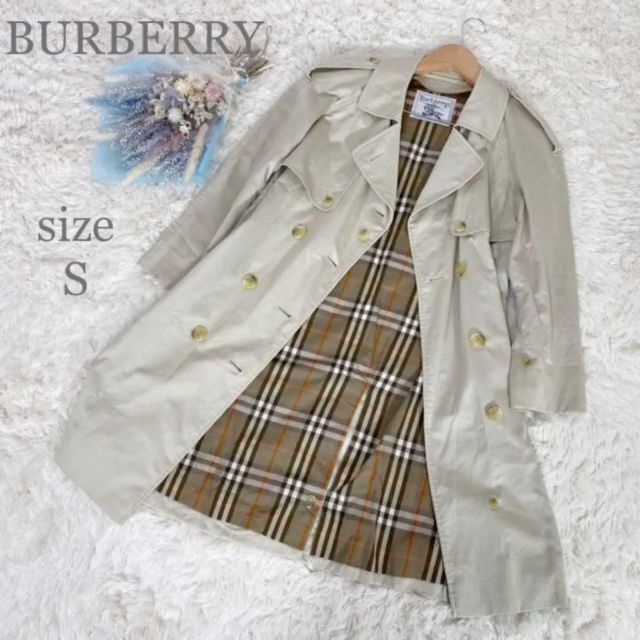 【BURBERRY】バーバリー ノバチェック トレンチコート 【S】レディース | フリマアプリ ラクマ