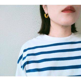 トゥデイフル(TODAYFUL)のbeadsピアス（yellow）(ピアス)