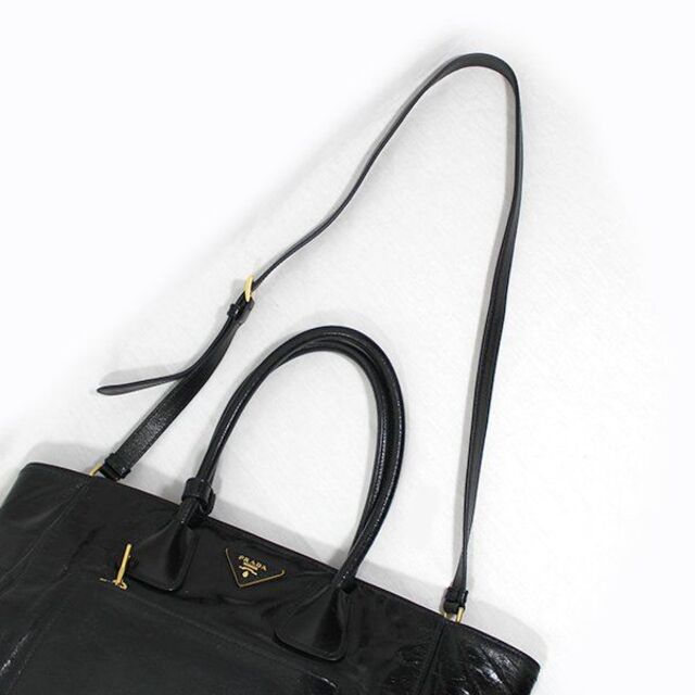 安心発送】 PRADA - T-J4930 ブラック ショルダーバッグ 2WAYハンド 安心発送】 PRADA - T-J4930 ブラック ショルダーバッグ 2WAYハンド