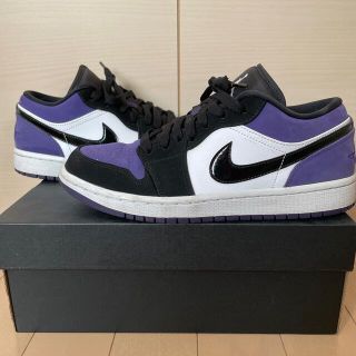 ナイキ(NIKE)のNIKE AIR JORDAN 1 LOW コートパープル　25.5cm(スニーカー)