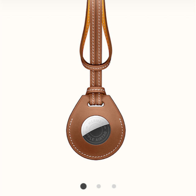 エルメス Hermes バッグチャーム Apple AirTag ゴールド-