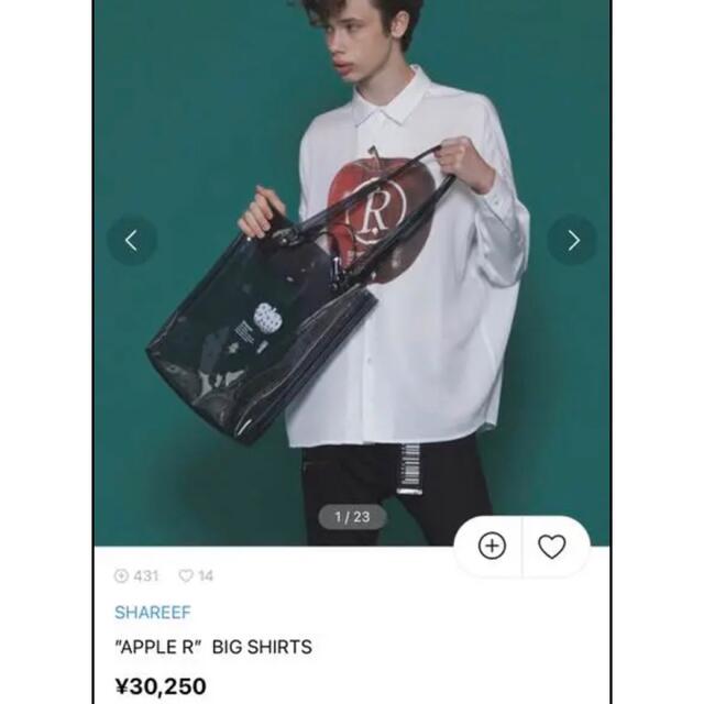 SHAREEF(シャリーフ)の【希少】shareef big Apple shirt 2018 AW メンズのトップス(シャツ)の商品写真