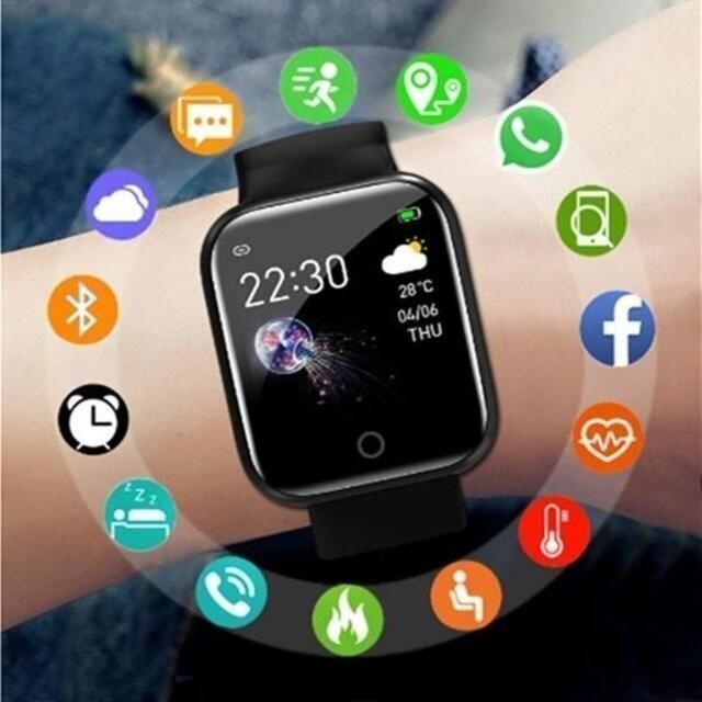 i5 高性能・多機能スマートウォッチ　ギフト プレゼント ☆ i5:白 メンズの時計(腕時計(デジタル))の商品写真