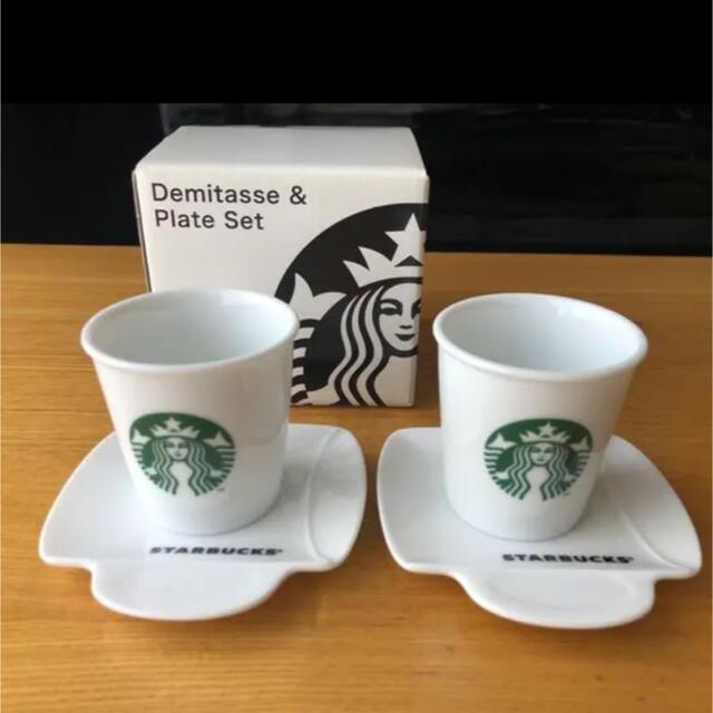 Starbucks Coffee(スターバックスコーヒー)のスターバックス マグカップ　デミタス&プレートセット　日本製 インテリア/住まい/日用品のキッチン/食器(グラス/カップ)の商品写真