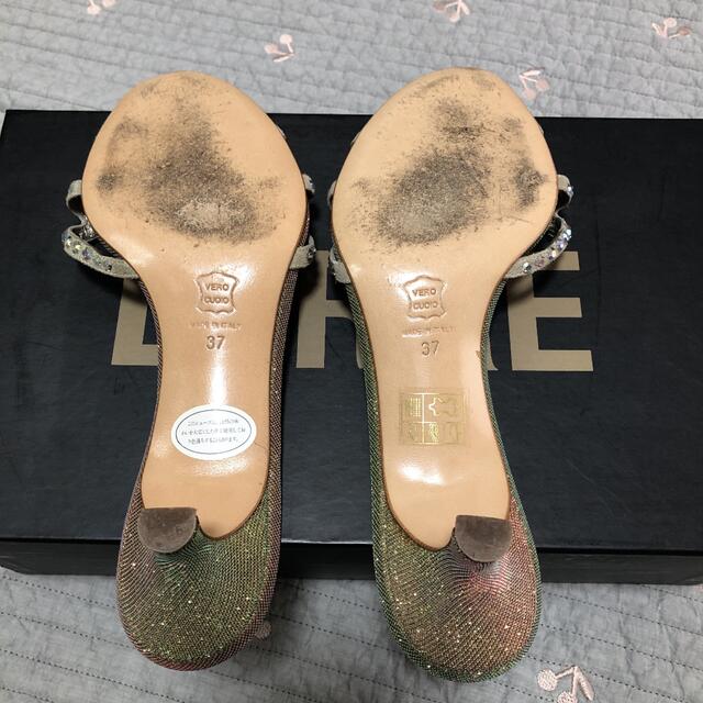 レッレ LERRE ビジュー ストーン ミュール サンダル 37