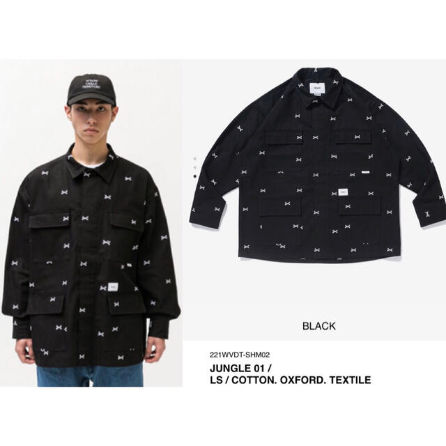 WTAPS JUNGLE 01 シャツ　ブラック　Lサイズ　ダブルタップス