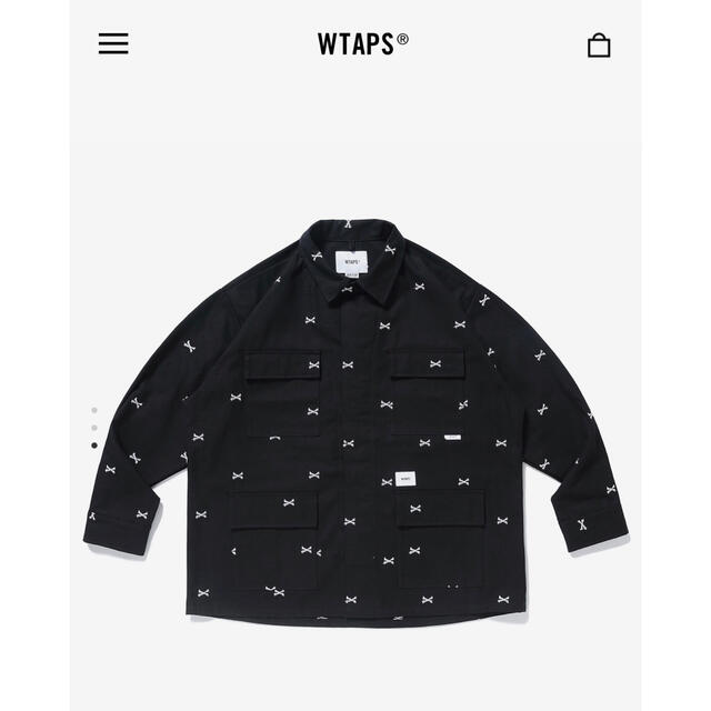 Lサイズ　03  WTAPS JUNGLE LS 01 SHIRT.  黒メンズ