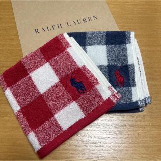 ラルフローレン(Ralph Lauren)の新品　ラルフローレン　ハンドタオル　2枚　チェック柄(ハンカチ)